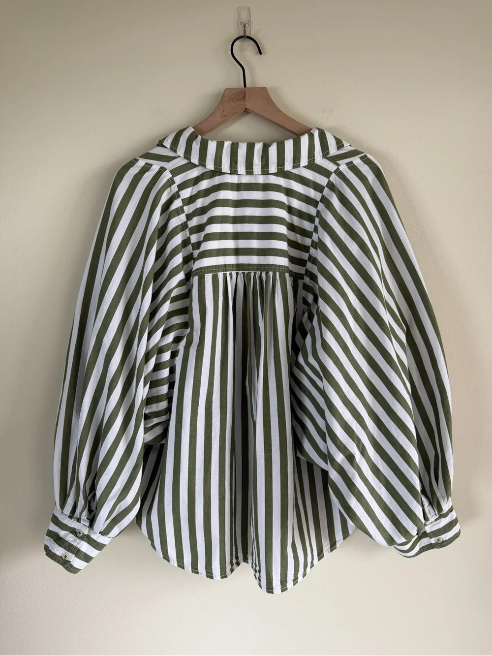 Pilcro Anthropologie Sidney Batwing Blouse Button Down Blouse  XL Boho Artsy
